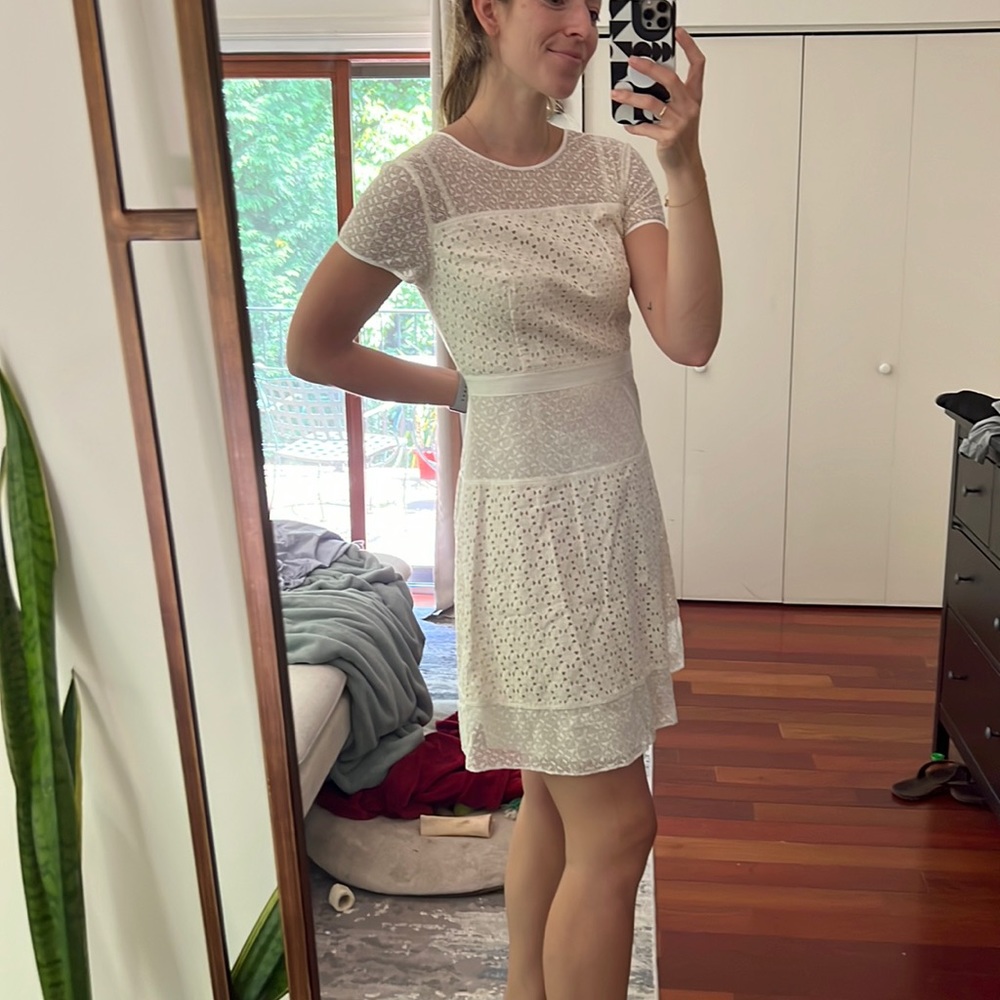 Banana Republic off-white Knit dress
